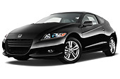 AUT 46 IZ0091 01
2011 Honda CRZ EX Sport Hybrid Coupe Black 3/4 Front View On White Seamless