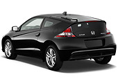 AUT 46 IZ0092 01
2011 Honda CRZ EX Sport Hybrid Coupe Black 3/4 Rear View On White Seamless