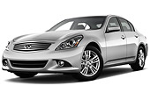 AUT 46 IZ0099 01
2012 Infiniti G25 Journey Sedan Silver 3/4 Front View On White Seamless