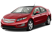 AUT 46 IZ0120 01
2013 Chevrolet Volt Red 3/4 Front View On White Seamless