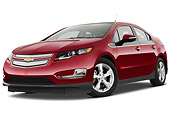 AUT 46 IZ0123 01
2013 Chevrolet Volt Red 3/4 Front View On White Seamless