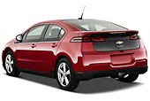 AUT 46 IZ0124 01
2013 Chevrolet Volt Red 3/4 Rear View On White Seamless