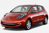 AUT 46 IZ0129 01
2012 Nissan Leaf SL Red 3/4 Front View On White Seamless