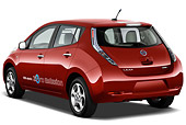 AUT 46 IZ0132 01
2012 Nissan Leaf SL Red 3/4 Rear View On White Seamless
