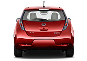 AUT 46 IZ0134 01
2012 Nissan Leaf SL Red Rear View On White Seamless