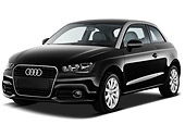 AUT 46 IZ0145 01
2013 Audi A1 3 Door Hatchback Black 3/4 Front View On White Seamless