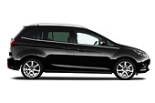 AUT 46 IZ0152 01
2013 Ford Grand C-Max Titanium Mini MPV Black Profile View On White Seamless
