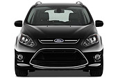 AUT 46 IZ0157 01
2013 Ford Grand C-Max Titanium Mini MPV Black Front View On White Seamless
