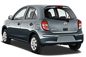 AUT 46 IZ0172 01
2013 Nissan Micra Visia 5 Door Micro Car Gray 3/4 Rear View On White Seamless