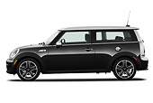 AUT 46 IZ0175 01
2013 Mini Cooper Clubman S Black Profile View On White Seamless