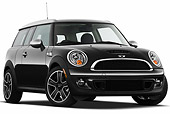 AUT 46 IZ0178 01
2013 Mini Cooper Clubman S Black 3/4 Front View On White Seamless