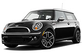 AUT 46 IZ0179 01
2013 Mini Cooper Clubman S Black 3/4 Front View On White Seamless