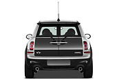 AUT 46 IZ0182 01
2013 Mini Cooper Clubman S Black Rear View On White Seamless