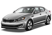 AUT 46 IZ0185 01
2012 Kia Optima Hybrid Silver 3/4 Front View On White Seamless
