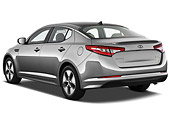 AUT 46 IZ0188 01
2012 Kia Optima Hybrid Silver 3/4 Rear View On White Seamless