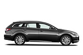 AUT 46 IZ0192 01
2013 Mazda6 Active Wagon Black Profile View On White Seamless