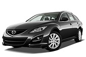 AUT 46 IZ0194 01
2013 Mazda6 Active Wagon Black 3/4 Front View On White Seamless