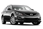 AUT 46 IZ0195 01
2013 Mazda6 Active Wagon Black 3/4 Front View On White Seamless