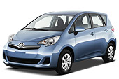 AUT 46 IZ0201 01
2013 Toyota Verso-S Terra 5 Door Hatchback Blue 3/4 Front View On White Seamless