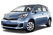AUT 46 IZ0202 01
2013 Toyota Verso-S Terra 5 Door Hatchback Blue 3/4 Front View On White Seamless
