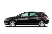 AUT 46 IZ0208 01
2011 Lancia Delta Gold 5 Door Hatchback Black Profile View On White Seamless