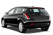 AUT 46 IZ0213 01
2011 Lancia Delta Gold 5 Door Hatchback Black 3/4 Rear View On White Seamless