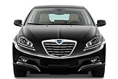 AUT 46 IZ0215 01
2011 Lancia Delta Gold 5 Door Hatchback Black Front View On White Seamless