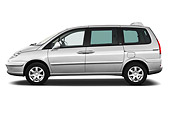 AUT 46 IZ0216 01
2013 Peugeot 807 SV Executive Minivan Silver Profile View On White Seamless