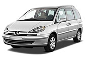 AUT 46 IZ0218 01
2013 Peugeot 807 SV Executive Minivan Silver 3/4 Front View On White Seamless