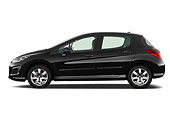 AUT 46 IZ0224 01
2013 Peugeot 308 5 Door Hatchback Black Profile View On White Seamless