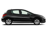 AUT 46 IZ0225 01
2013 Peugeot 308 5 Door Hatchback Black Profile View On White Seamless