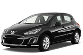 AUT 46 IZ0226 01
2013 Peugeot 308 5 Door Hatchback Black 3/4 Front View On White Seamless