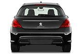 AUT 46 IZ0230 01
2013 Peugeot 308 5 Door Hatchback Black Rear View On White Seamless