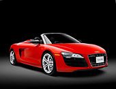 AUT 46 RK0005 01
2011 Audi R8 Spyder Red 3/4 Front View Studio