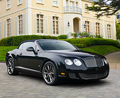 AUT 46 RK0016 01
2011 Bentley Continental GTC Speed 80-11 Edition Black 3/4 Front View On Grass By Building