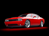 AUT 46 RK0116 01
2011 Dodge Challenger Red 3/4 Front View In Studio