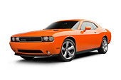 AUT 48 BK0030 01
2012 Dodge Challenger Orange 3/4 Front View On White Seamless
