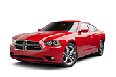 AUT 48 BK0042 01
2012 Dodge Charger R/T Red 3/4 Front View On White Seamless