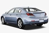 AUT 48 IZ0006 01
2013 Acura TL Advance Silver-Blue 3/4 Rear View On White Seamless