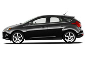 AUT 48 IZ0009 01
2013 Ford Focus Hatchback Titanium Black Profile View On White Seamless