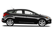 AUT 48 IZ0010 01
2013 Ford Focus Hatchback Titanium Black Profile View On White Seamless
