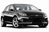 AUT 48 IZ0012 01
2013 Ford Focus Hatchback Titanium Black 3/4 Front View On White Seamless