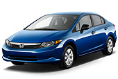 AUT 48 IZ0027 01
2012 Honda Civic Sedan DX Blue 3/4 Front View On White Seamless
