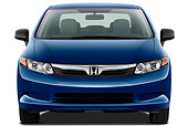 AUT 48 IZ0031 01
2012 Honda Civic Sedan DX Blue Front View On White Seamless