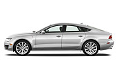 AUT 48 IZ0068 01
2013 Audi A7 Silver Profile View On White Seamless
