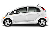 AUT 48 IZ0106 01
2012 Mitsubishi MiEV SE White Profile View On White Seamless
