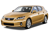 AUT 48 IZ0116 01
2012 Lexus CT 200H 1A Gold 3/4 Front View On White Seamless