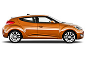 AUT 48 IZ0118 01
2012 Hyundai Veloster Orange Profile View On White Seamless