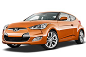 AUT 48 IZ0121 01
2012 Hyundai Veloster Orange 3/4 Front View On White Seamless