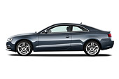 AUT 48 IZ0155 01
2012 Audi A5 S Line Coupe Blue Profile View On White Seamless